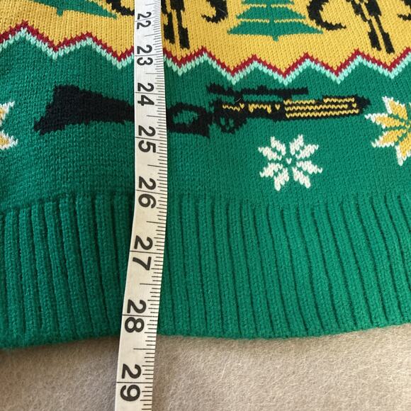 Star Wars Men's Baby Yoda Christmas Sweater Size M NWOT Heavy Red Green Frogs - Picture 7 of 7